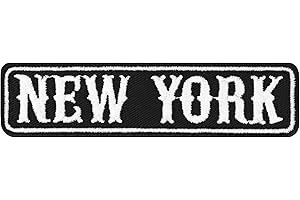EXPRESS-STICKEREI Écusson pour veste de moto New York Sticker à coudre/à repasser | New York City Biker Patch Insigne de rang Rankpatch pour tous les tissus | Application pour motocyclette | 100x25mm