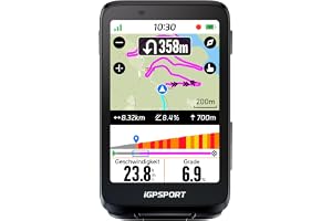 iGPSPORT BiNavi Cykeldator Trådlös, 3,5-tums pekskärm musikkontroll gruppkörning Bluetooth ANT+ GPS Cykelnavigator