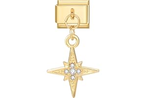 papasgix Modular for Italian Charm Bracelet Gold Silver Italian Charms for Women Italian Style Charms fits all 9mm Bracelet Retro Personality Charms Bracelets Accessories Gift