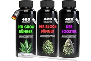 420Flow Cannabis Dünger-Set: Grow, Bloom & Booster – Komplettset für Anfänger, stärkt Blätter, fördert prächtige Blüten & maximiert Geschmack, Einfach zu verwenden 3x(1000ml)