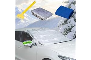 MYSHUN Protege Pare Brise Givre, Couverture Pare Brise Voiture, 9 magnétique, Contre Les Rayons UV et la Chaleur Anti Givre Neige Glace, Universelle pour Voitures, SUV et Berlines, 183 x 116cm (Vert)