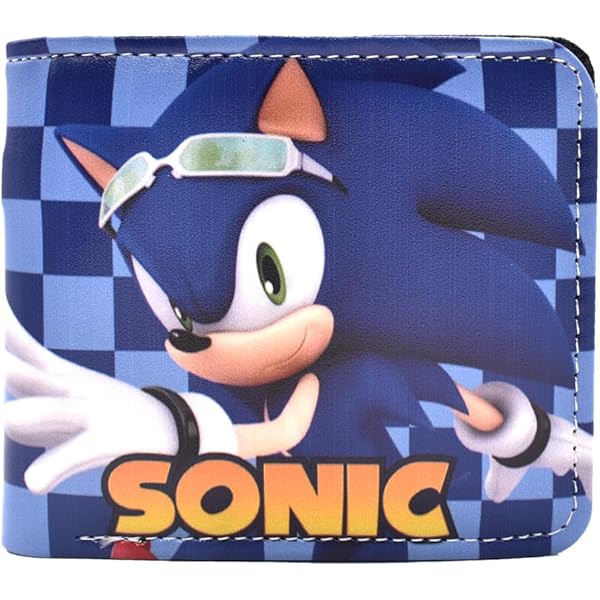 Sonic The Hedgehog Kids Childrens Trifold Money Change Notes Wallet Gift New, Blue, 13 x 9 x 1.8 cm; 30 Grams