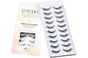 ‎EMEDA EMEDA Naturalne rzęsy rzęsa typu cateye, długie i puszyste sztuczne rzęsy, naturalny wygląd do makijażu