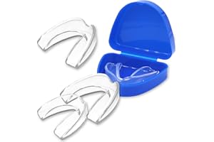 NAILGELER 4 Stück Mundschutz zum Zähneknirschen, 2 Größen Aufbissschiene gegen Zähneknirschen, Zahnschiene Knirschen, Knirscherschiene für Nacht, Zubeißschutz für die Zähne, Verbessert Die Schlafqualität