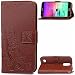 Produktbild GHC Cases & Covers, für LG K10 2017, Double Magnetic Back Sucktion Retro Stil PU-Leder Flip Stand Case mit Ständer und Geldbörse Tasche Funktion (Color : Brown)