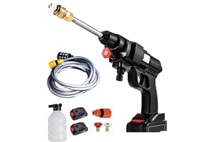 Batteridriven högtryckstvätt 48v 8000Mah handhållen tvätt med 2 batterier för biltvätt och Golvrengöring
