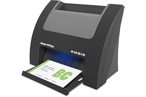 Ambir nScan 690gt-BCS High-Speed Vertical Card Scanner with AmbirScan Business Card for Windows PC