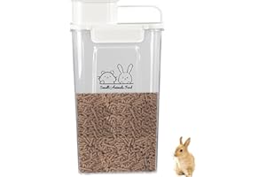APITOS 4.4L Pet Food Storage Container,Airtight Food Container for Small Animals,Pet Food Storage with Pour Spout, Perfect for Hamster Sand, Nuggets,Rabbit,Cat&Dog Dog Food Storage,and More/Clear