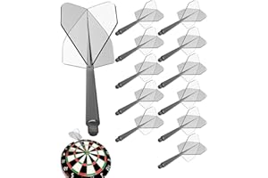 GAJUS 12pcs Ailettes de Fléchettes avec Tiges et Filetage 2BA - Accessoire Complet pour Fléchettes Souples en Un Seul Jeu