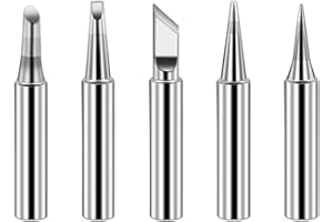 YUEMING 5 Pezzi Punte Saldatore Senza Piombo, 900M-T-K, B, I, 3C, 2.4D Punte per Saldatore Compatibile HAKKO 936 Atten, Quick, Aoyue, Yihua, Vastar, Sywon, Tabiger Stazione di Saldatura