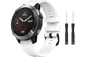 MoKo Strap Compatible with Garmin Fenix 7 6 6 Pro 5 5 Plus, Instinct Solar, Forerunner 745 935 945 955, Epix Gen 2, Quick Fit 22mm Soft Silicone Replacement Watch Band