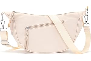 Vezluax Borsa Tracolla Donna Impermeabile - Marsupio Elegante a Mezzaluna in Tessuto Crossbody Con Vari Scomparti Interni