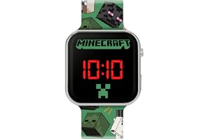 Minecraft LED-klocka med grönt tryckt armband MIN4230