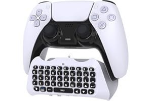 AUARTE Controller Keyboard Keypad Compatible with PS5/PS5 Pro-Wireless Bluetooth Game Chatpad Keyboard, 47 Keys Keypad-Built-In Speaker &3.5mm Headset Audio Jack Compatible with DualSense Wireless Controller