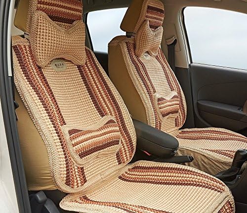 UR URLIFEHALL BROWN Cooling Universal Car Seat Covers Front and Rear Seat Covers