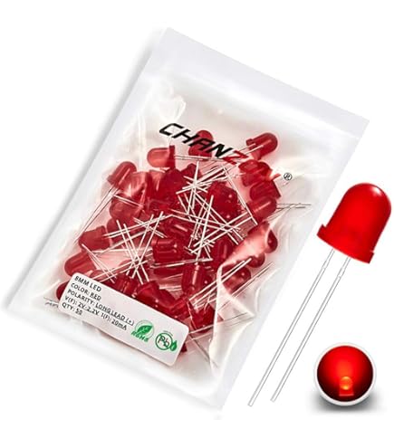 CHANZON 100 Pcs 5 Clignotant Rouge LED Diode Luières 1.5Hz