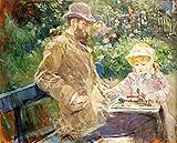 Das Museum Outlet – 1881 Eugene Manet und seine Tochter mit Bougival – Leinwand (61 x 81,3 cm)