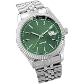 Newera Watch Silver Color Steel Cord Calendar Men's Wristwatch Father's Day Gift With Special Box