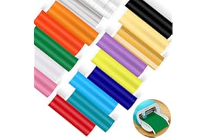 ZINUEEN 15 Smart Vinyl Permanent pour Cricut Joy 12 x 5,5 pouces Cricut Smart Vinyl Film de traceur en vinyle Film de transfert autocollant pour traceur,Pour bricolage, tasses, bannières, Panneaux, décoration