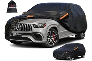 Kayme Funda Coche Exterior, Compatibles con Mercedes Benz GLE/GLE Coupe (2015-2025), Cubierta para Coche Impermeable Anti-UV Antipolvo de 7 Capas, Cubre Coche con Cremallera y Forro de Algodón.