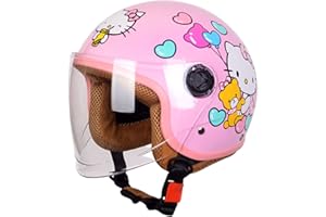 SJAPEX Casco Moto Bambino | Casco Scooter per Bambini e Bambine con Visiera Antigraffio