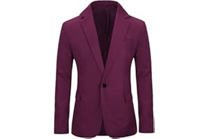 ALLTHEMEN Chaquetas de Traje Casual para Hombre Chaqueta Slim Fit Trajes de un botón Abrigo Chaqueta Casual sólida Tops