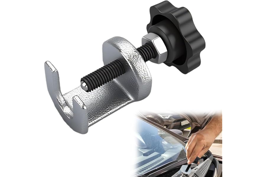 VAGCARS Windshield Wiper Arm Removal Tool, Carbon Steel Windscreen Wiper Arm Puller with Adjustable Knob, Heavy Duty Wiper Arm Puller, Universal Car Accessories for Quick Disassembly & Installation