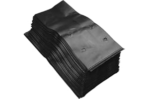 Getdoublerich Bolsas de cultivo de plantas, 100 bolsas gruesas para vivero, bolsas de cultivo de plantas en maceta, bolsas de cultivo de flores en maceta, bolsas de vivero negras, para verduras,