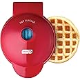 DASH Mini Nonstick Waffle with Quick Heat-Up, PTFE Nonstick Surface - Perfect Mini Waffle Maker for Kids and Families, Just Add Batter (Red), 1Yr warranty, DMW001RD