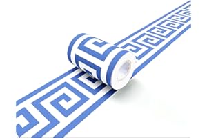 VisitRyl Cenefas Adhesivas para Cocina Baño Decorativas Azul b1002 10cm X 1000cm Fácil Aplicación Resistente Agua