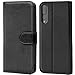 Produktbild Conie Schutzhülle kompatibel mit Huawei P20 Pro, Schwarze PU Lederhülle Klapphülle Etui Tasche mit Kartenfächer