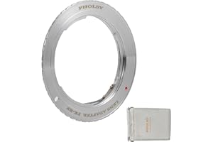 PHOLSY Anello Adattatore per Lenti Messa a Fuoco Manuale Compatibile con Obiettivi Pentax K Mount e Canon EOS EF-Mount Corpo Fotocamera, Pentax su EOS, PK su EF