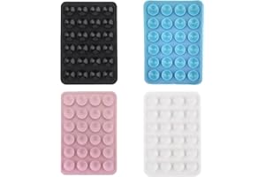 AJUNLKVDR 4 Stück Silikon Saugnapf Handyhülle,Handy Noppen Halter Rückseite,Phone Halterung Saugnäpfe,Suction Holder Handyhalter,Silicone Handy-saugnapf,Befestigung Silikon-saugnäpfe,Saugnäpfen