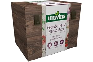 Unwins 32020150 Premium Gardeners' Seed Storage Box, Brown