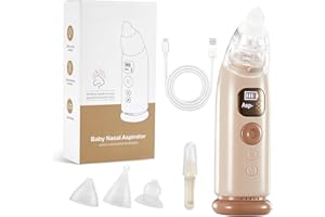 Shynova Aspirateur Nasal Bébé Électrique - Mouche-bébé avec 3 Niveaux Réglables, Rechargeable USB, Écran LCD, Embout Silicone Souple, Nettoyage Facile - Pour Nez Bouché