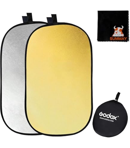 Réflecteur De Lumière Rond 5 En 1 Pour Appareil Photo De 60 Cm Avec Poignée Unique Et Sac Translucide, Argenté, Doré, Blanc Et Noir Pour éclairage Extérieur De Studio