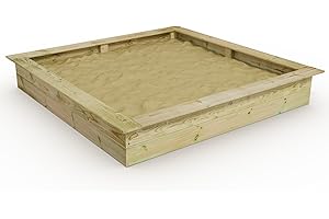 WICKEY Sandkasten Holz Sandkiste King Kong 195 x 195 für Kinder, Buddelkiste, Spielplatz im Garten aus Holz, langlebiger Abenteuerspielplatz für Kinder