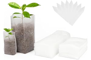 ‎KINGLAKE KINGLAKE 200 Stück Pflanzbeutel Pflanztöpfe Anzucht Klein aus Vlies, Stofftöpfe Anzuchttöpfe Abbaubar, Pflanzsack Aussaattöpfe Aufzuchttöpfe, Pikiertöpfe Pflanzen Beutel mit 100 Stück Pflanzschilder