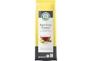 ‎LEBENSBAUM Lebensbaum Earl Grey Classic, Schwarztee mit echtem Bergamotte- und Zitronenöl, harmonisch, aromatisch, 100% Bio, lose, 100g