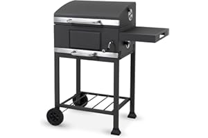 tepro Holzkohlegrill (Grillwagen) Toronto Basic, Grillfläche: ca. 52 x 36 cm, BBQ mit Deckel, Maße ca. 89,5 x 60,5 x 103,3 cm