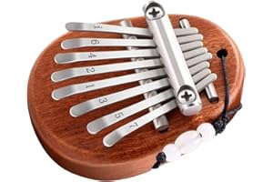 GERUI Mini Karumba 8 Keys Portable Karumba Delicate Finger and Thumb Karumba Piano Instrument Necessary for Beginners, Children and Adults (Wood)