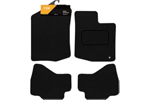 FSW - Tailored Mats - Fits TOYOTA Aygo 2005-2013 - Black Carpet - Anti Slip Mat - Non Slip Car Floor Mat, Fitted With Clips & Granulated Backing - 4 Pc Floor Mat Only