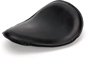 Triclicks Schwarz Motorrad Solo Sitz Sattel Einzelsitz Custom (Nur Schwarz Motorradsitz)