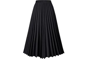 comefohome Rock Damen Sommer Midi Lang Röcke Hohe Taille Faltenrock Mädchen Sommerrock Elegant Frauen Skirt