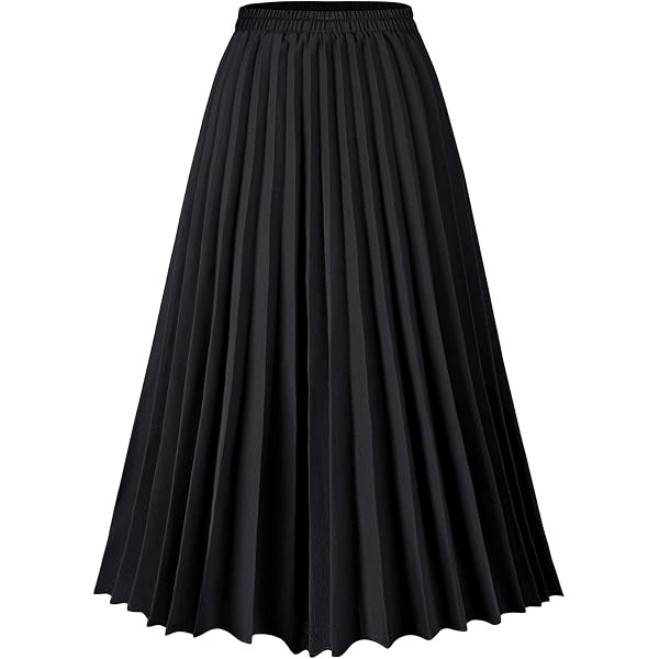 Jupe Longue Plissée Fille - Taille Haute élastique En Coton Doux, Idéale Pour L'été