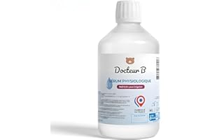 Docteur B - Sérum physiologique 500 ml Made in France - Solution saline NaCl 0,9%