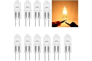 WeiHong G4 Halogenlampa,12V 10W 20W 2800K varmvit 2-stifts halogenlampa,G4 klar kapsellampa för kristallkronor,kök,vardagsrum.10 stycken (20, Watt)