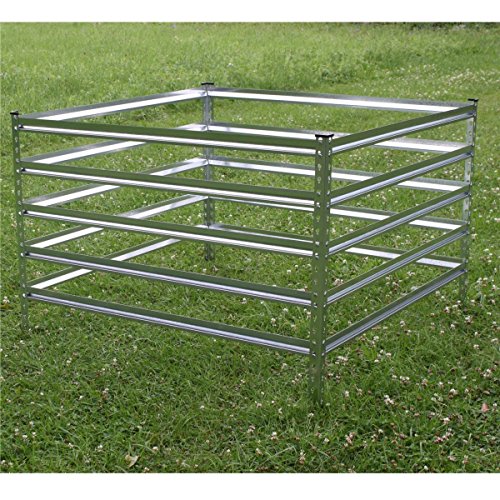 Metall Gartenkomposter verzinkt Komposter Garten Metallkomposter 90-120 cm (120 x 120 x 90 cm)