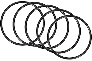 QUARKZMAN 90mm x 82mm x 4mm Nitrilo Goma Juntas Tóricas x 5uds Redondo Junta Arandela para Grifo Plomería Reparación Sellado Conexión [Negro]