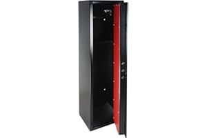 dirty pro tools 6 GUN CABINET DELUX MODEL 1500mm High WITH VAULT LOCKING DOOR AND BUILT IN AMMO SAFE BOX